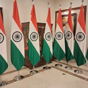 Indian National Flag – Indoor Pole Set | Premium Indoor Display Flag with Stand