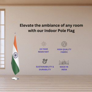 Indian National Flag – Indoor Pole Set | Premium Indoor Display Flag with Stand