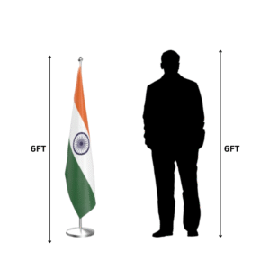 Indian National Flag – Indoor Pole Set | Premium Indoor Display Flag with Stand